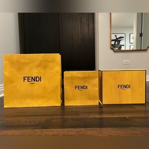 Fendi empty shopping bags and box
